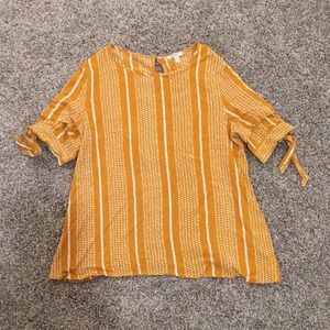 Mustard Print Top